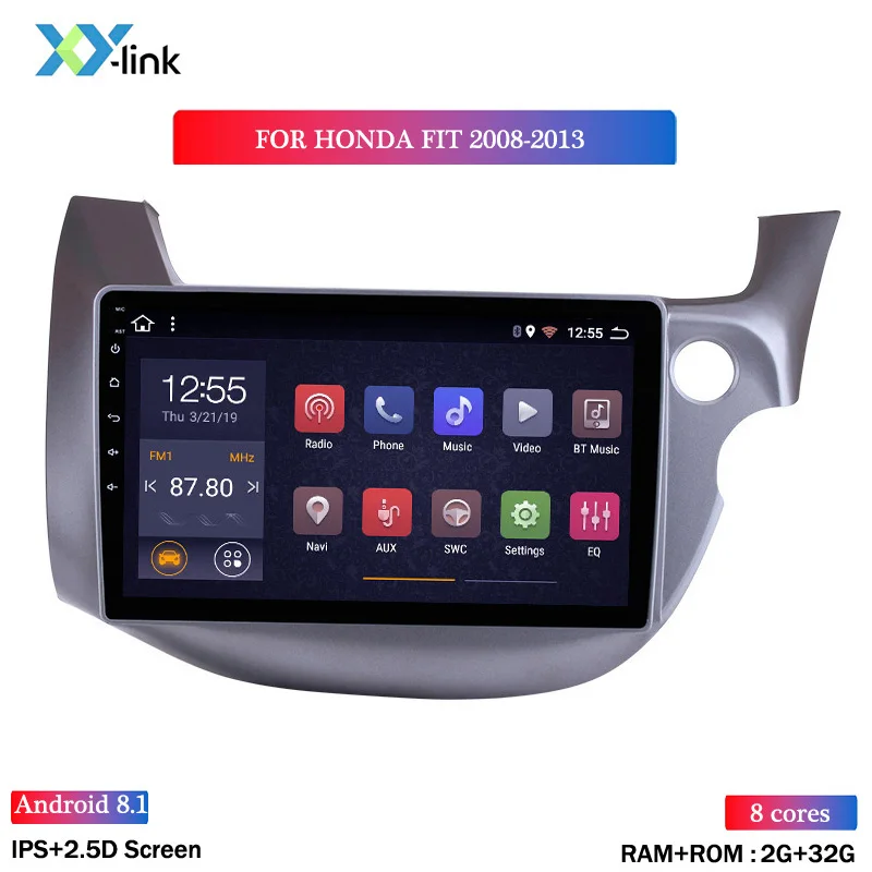 8 CORES 2G RAM Android 8,1 автомобильный dvd gps мультимедийный плеер 10 дюймов для Honda FIT 2008-2013 RHD автомобильный dvd Навигатор Радио Видео Аудио плеер - Цвет: 8 CORES 2G RAM