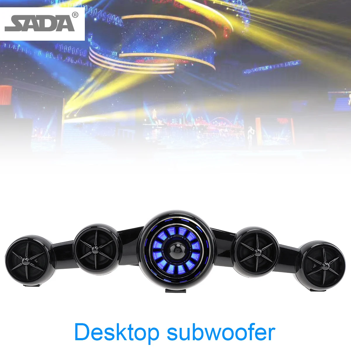 Мультимедийная звуковая панель SADA Bluetooth AUX для настольных ПК сабвуфер мини
