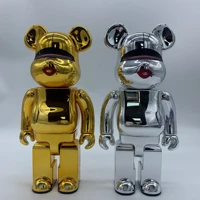 hot sell bearbricklys 400 28cm kyoto pvc action figures blocks bear doll decoration models friends toys christmas gift