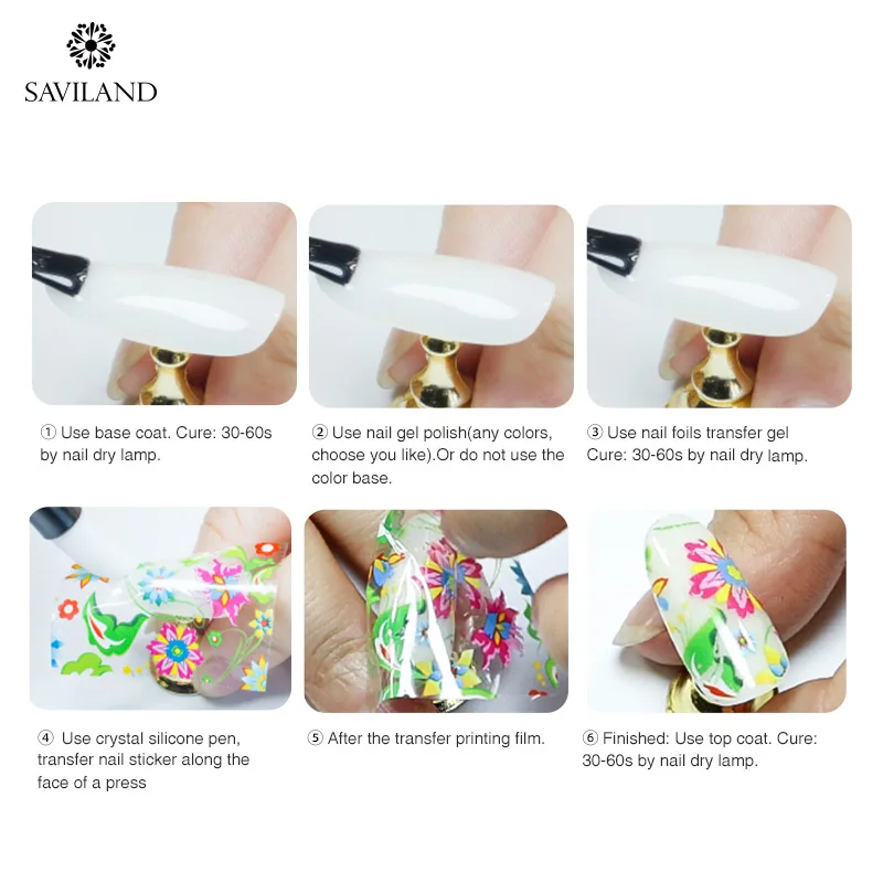 Клейкий клей для ногтей SAVILAND 7 мл стикер переноса звездного неба отмачиваемый