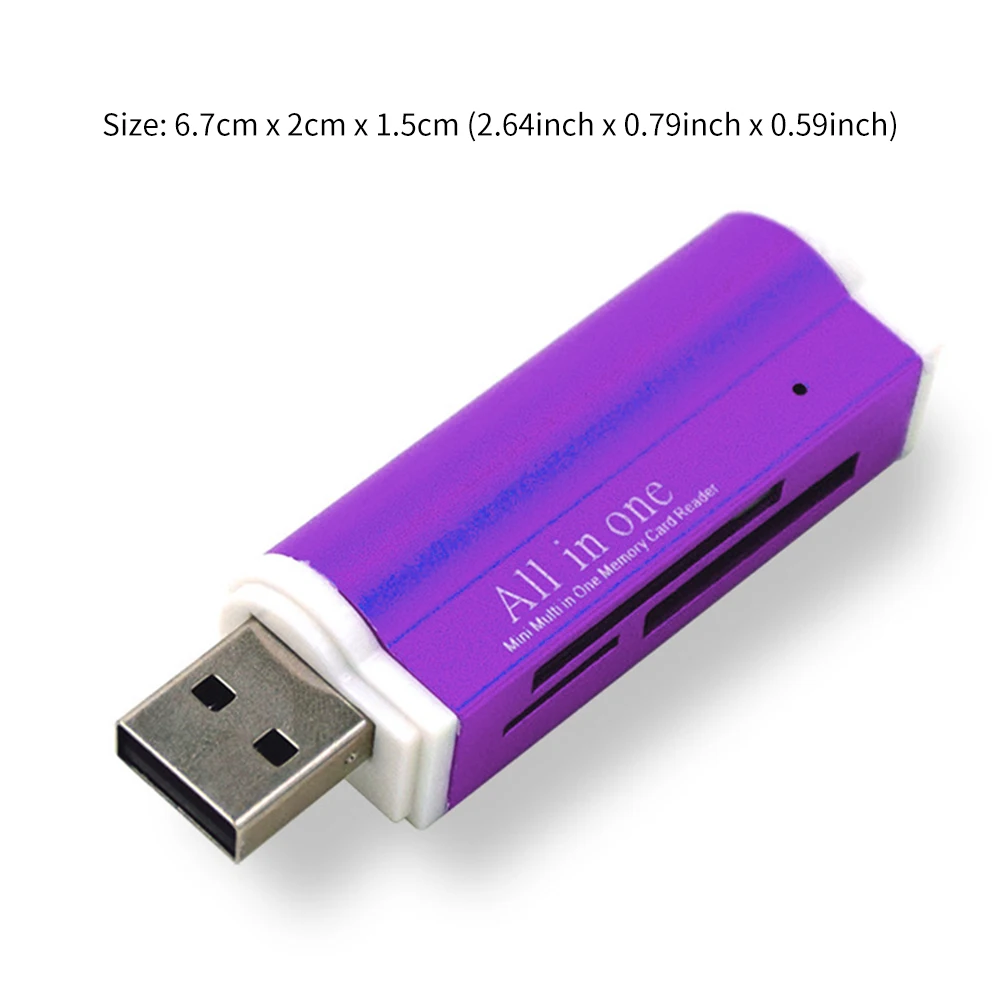 Все в одном USB 2 0 мульти кард ридер памяти для Micro Card /TF M2 MMC SDHC MS Duo мини размер и