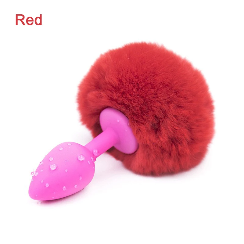 Slicone Butt Plug Hairy Bunny Tail Rabbit Smooth Anal Cosplay Cute Sex Toys for Women Erotic Adult Products | Красота и здоровье
