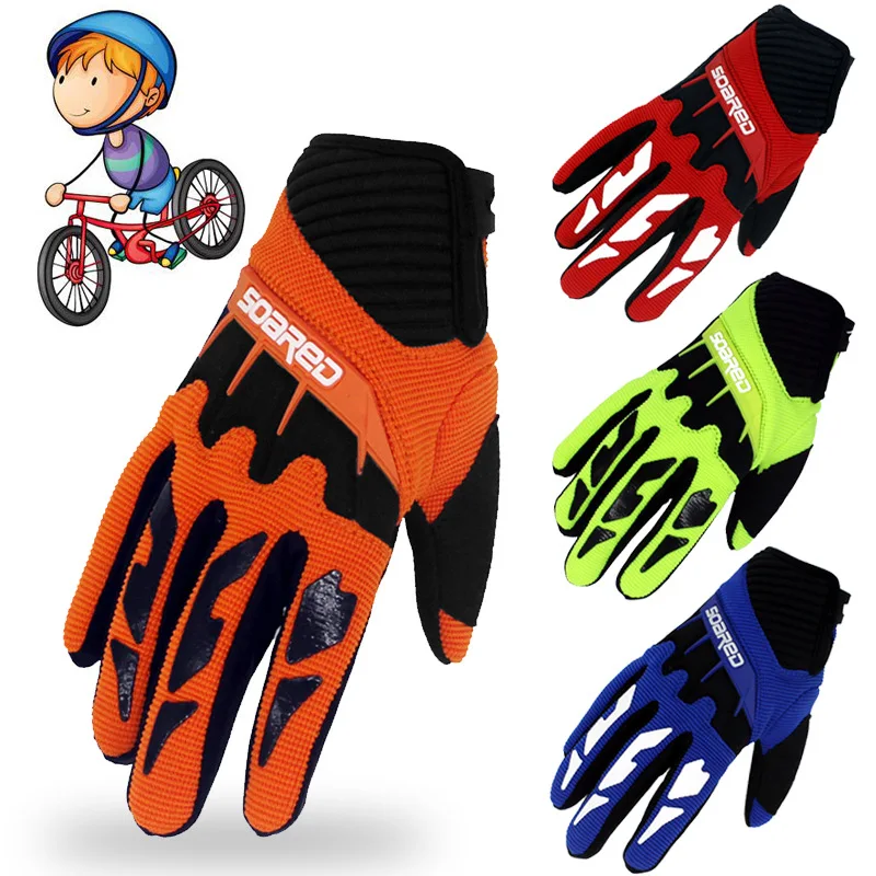 

Gloves for 3-12 Years Old Children Warm Balance Push Kick Bike Skating Skate Bicycle Motorcycle Full Finger Kids Riding Cycling