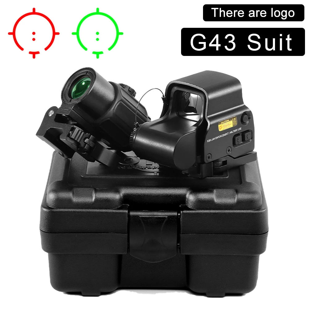 

G43 Sight 558 Airsoft 3X Magnifier G33 With Switch to Side Quick Detachable QD Mount For Hunting Black Apply Red dot 552 553 558