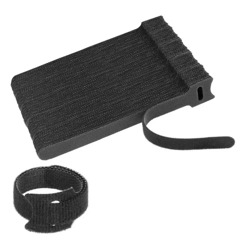 

100Pcs Cable Organizer Phone Cord Management Mouse Earphone Wire Winder Ties Winding Nylon Hook Loop Fixed Cable