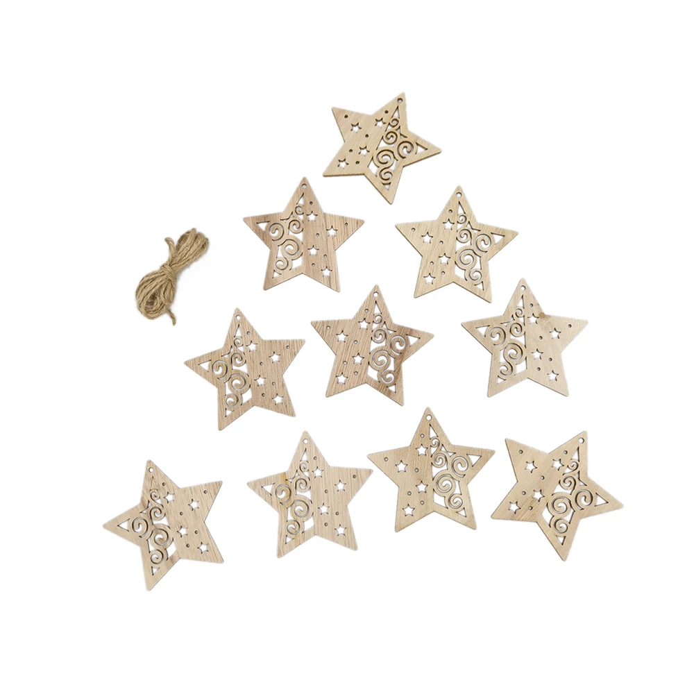 

10 шт., деревянные украшения для рукоделия