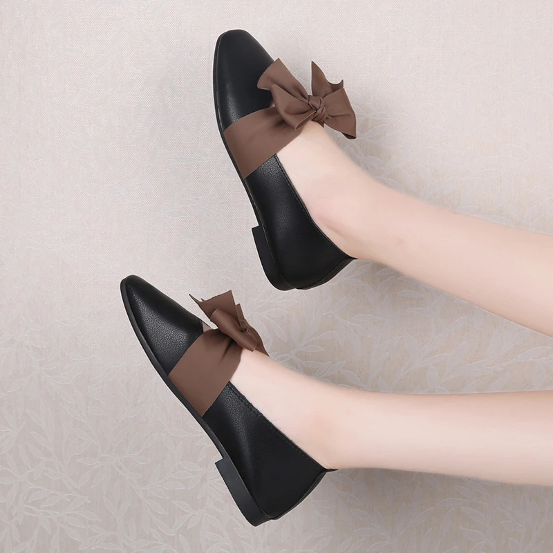 

Spring Women Flats Loafers Round Toe Casual Shoes Woman Slip-On Bowknot Wild Comfortable Women Shoes Zapatillas Mujer