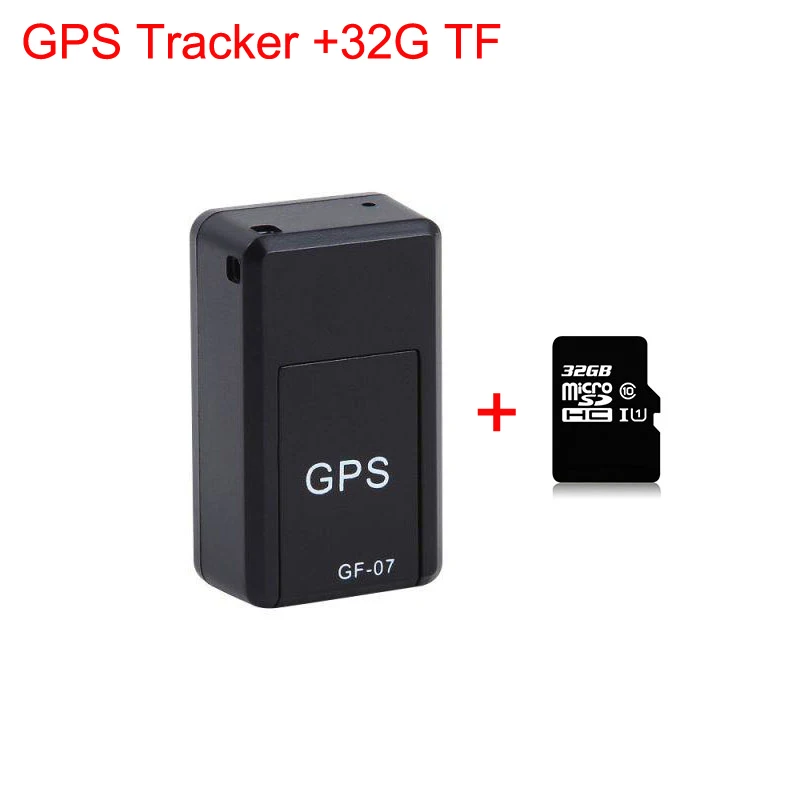 GPS with 32GTF Мини gps трекер Автомобильный gps локатор трекер Автомобильный gps трекер анти-потеря записи отслеживающее устройство Голосовое управление может записывать детей - Цвет: GPS with 32GTF