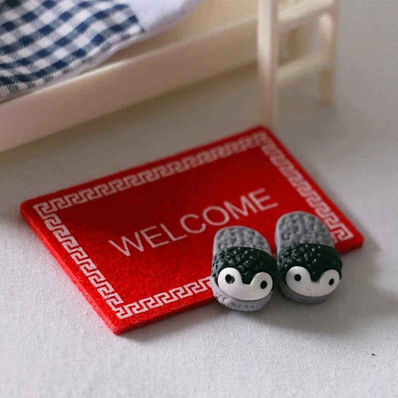 

1/12 Scale Welcome Floor Mat Carpet Rug Doll House Accessories Dollhouse Miniature