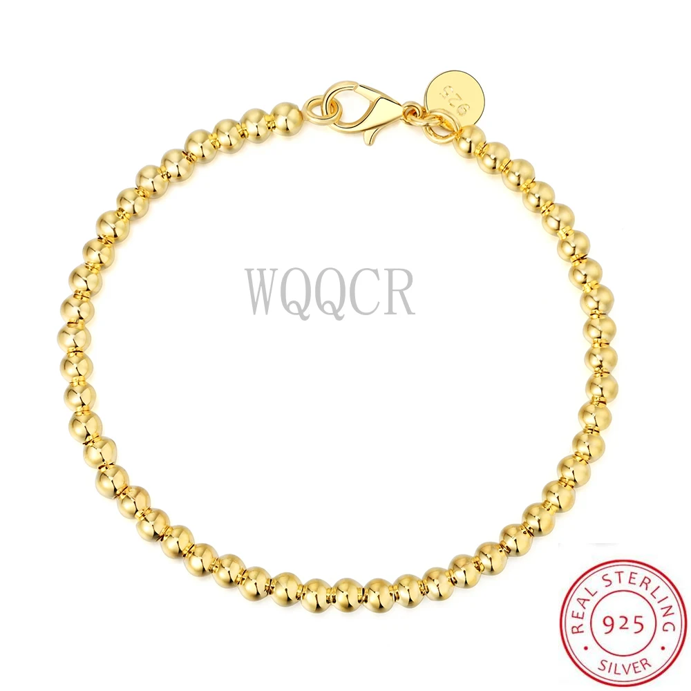 Браслет из серебра 925 пробы с бусинами Будды 4 мм | Украшения и аксессуары