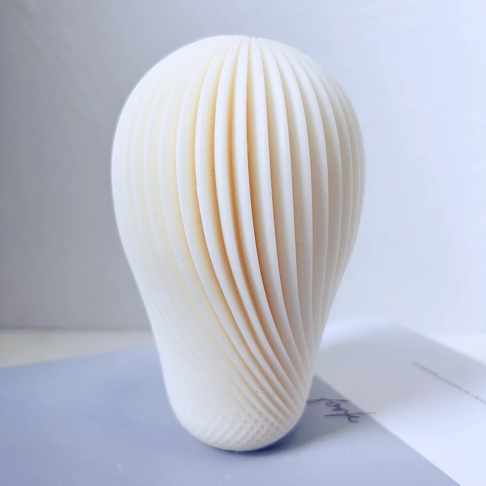 

Round Twirl Soy Wax Molds Geometric Swirl Ball Wavy Silicone Mold Spiral Balloon Design Candle Molds