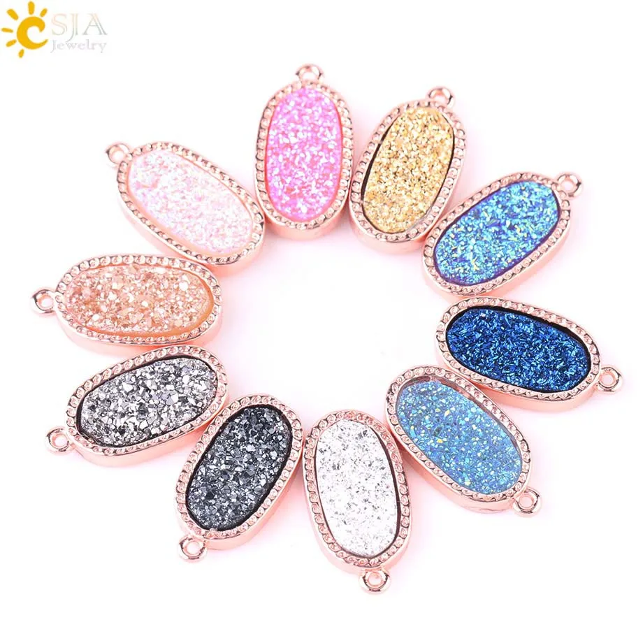 CSJA Drusy Druzy хрустальные бусины для женщин ручная работа рукоделие ожерелье из
