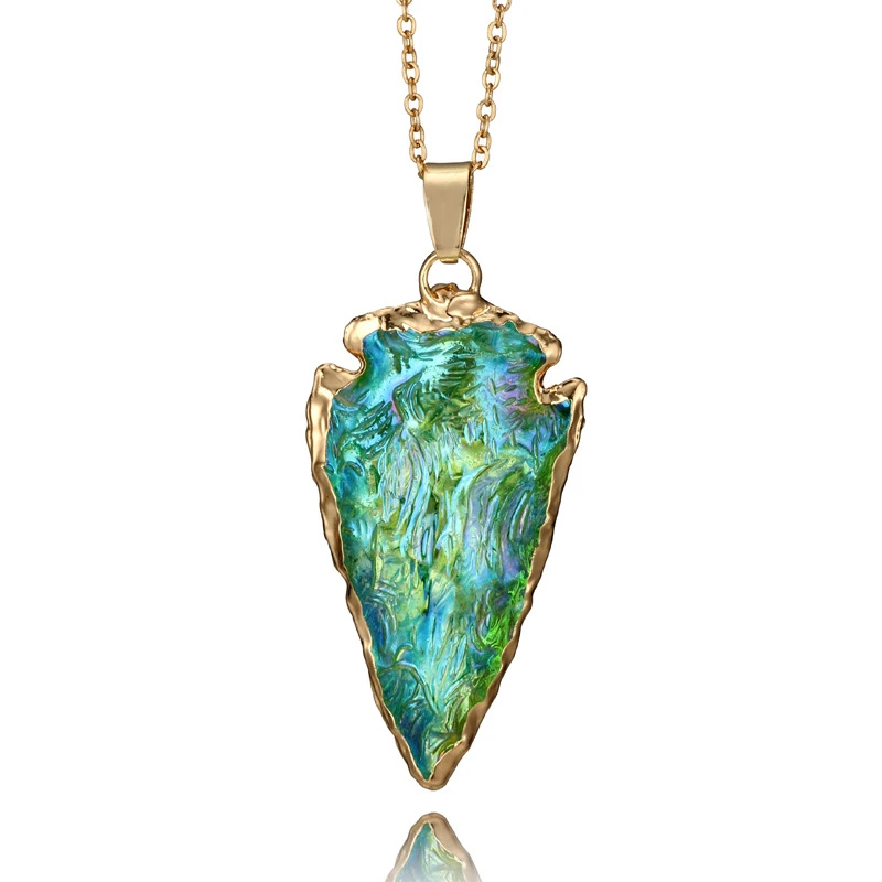 Натуральный Радужный Кварцевый Камень Неправильной Формы подвеска в виде скалы