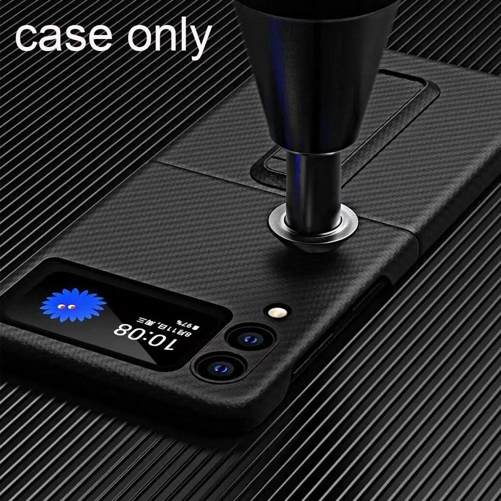 cellphone for samsung galaxy z flip 3 5g case aramid fiber hard back cover case for samsung z flip 3 flip phone case cover free global shipping