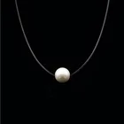 Женская круглая невидимая цепочка Yungqi с имитацией жемчуга, ожерелье-чокер с подвеской, Женское Ожерелье из прозрачной лески, очаровательные ювелирные изделия