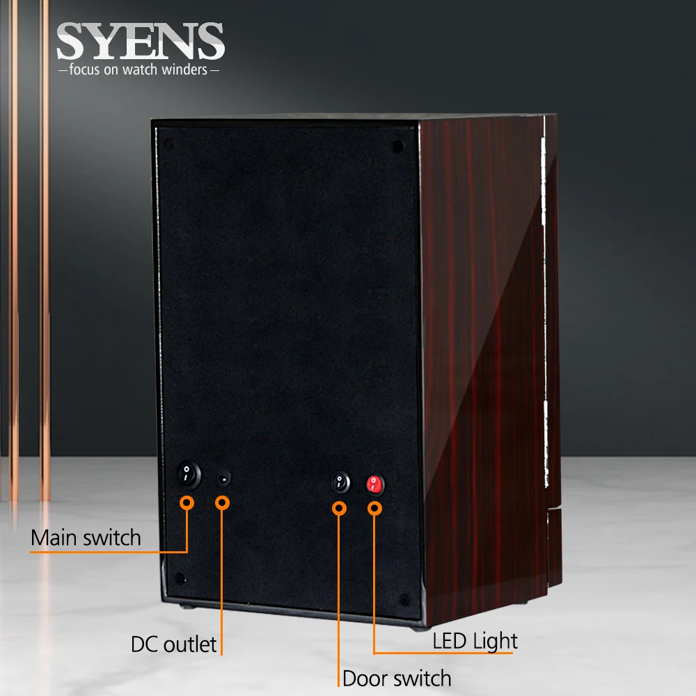 Ebony Высококачественная автоматическая коробка для намотки часов с питанием от