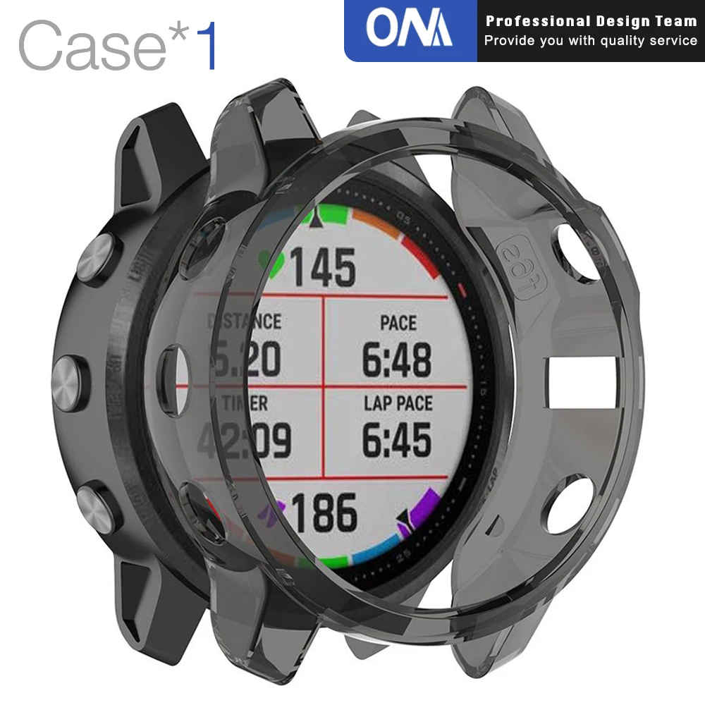 2-in-1 Protective Case + Screen Protector for Garmin Fenix 7 7S 7X 6 6S 6X Pro 5 5S Smart Watch Silicone Cover & Tempered Glass