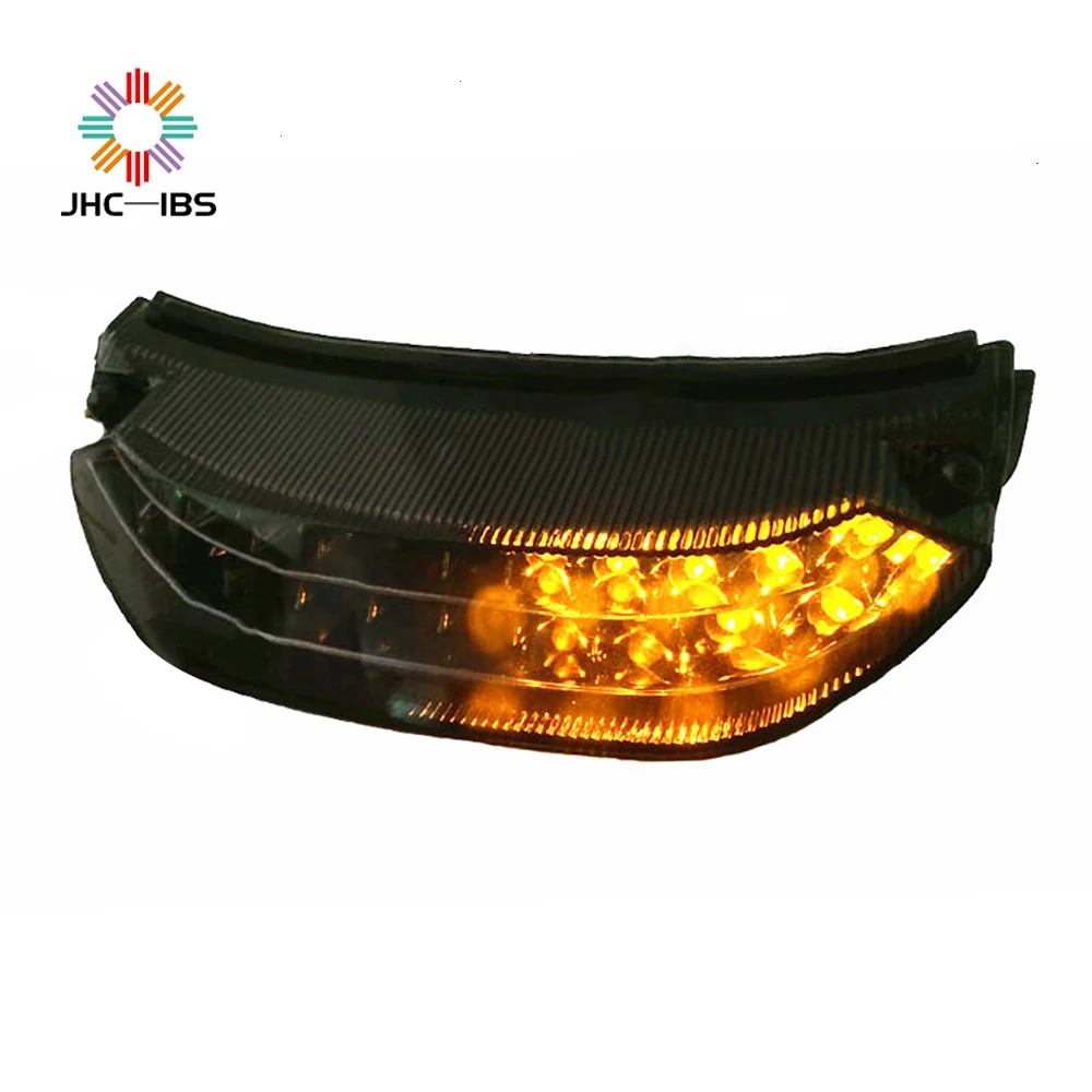 Светодиодный задний фонарь для мотоцикла Красный стоп сигнал с желтым