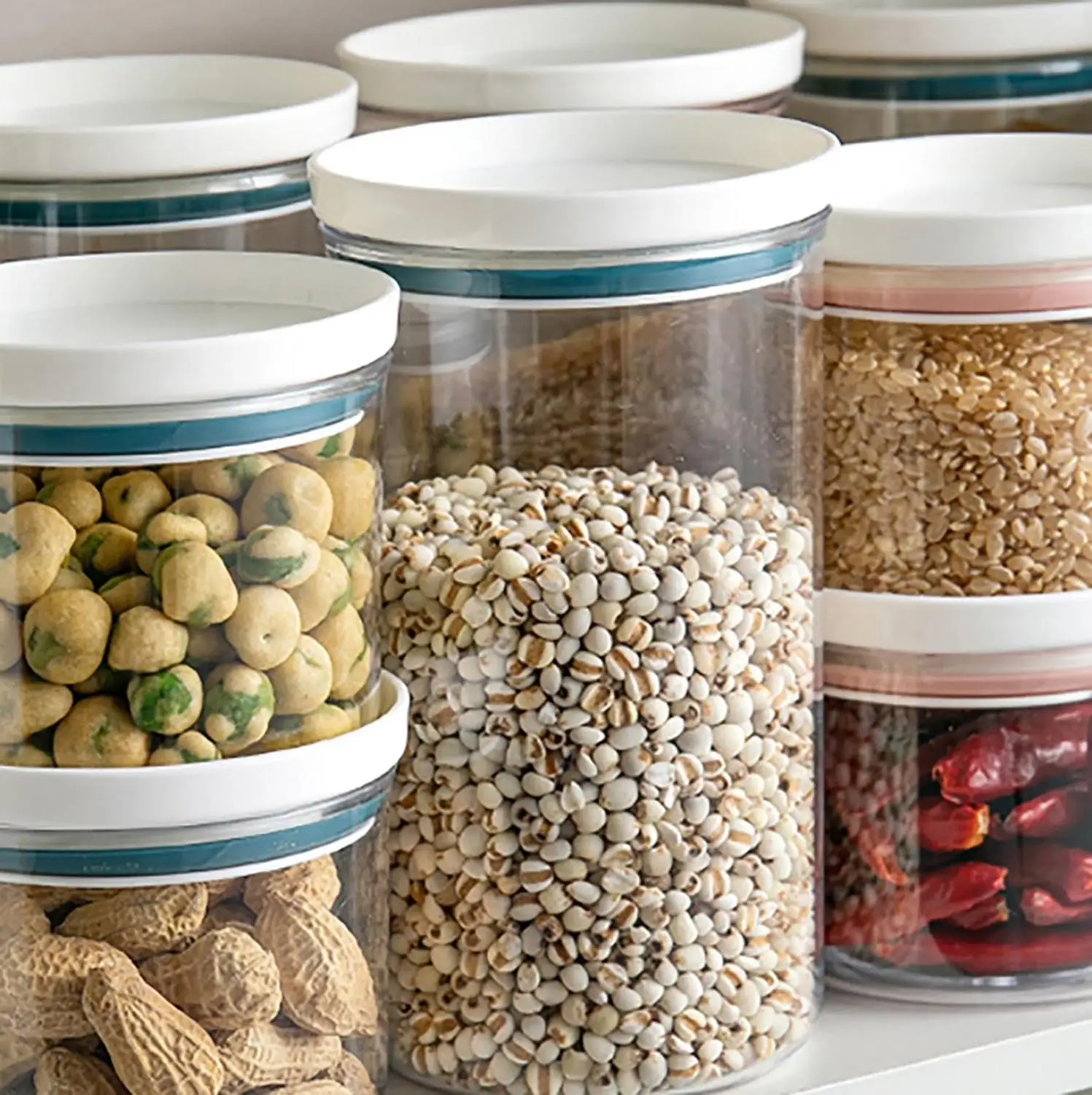 700 мл штабелируемые Герметичные банки для хранения пластиковые Кухонные