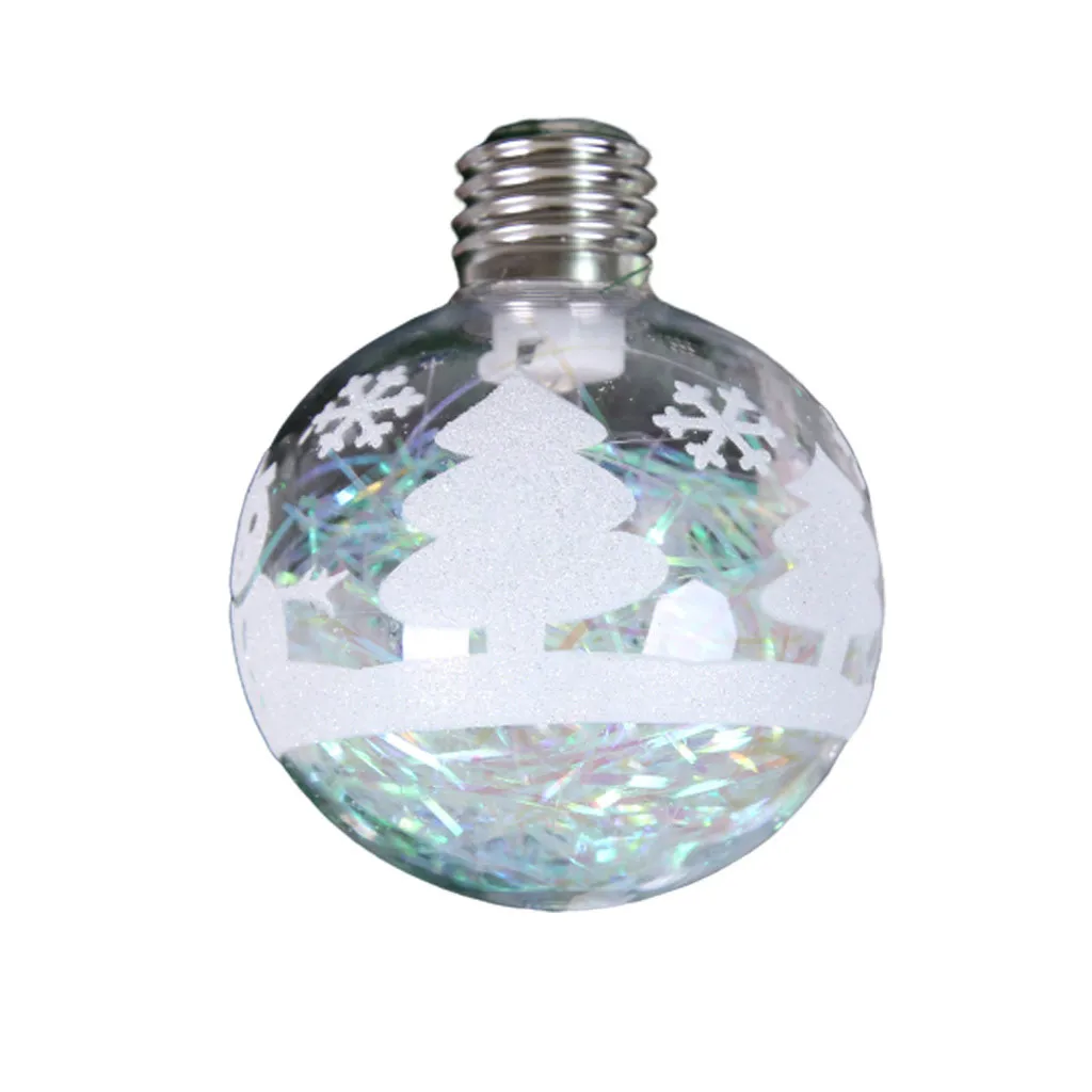 Светодиодный прозрачный шар украшения для рождественской елки подвесные