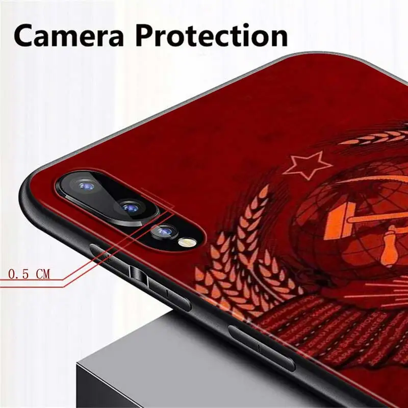 

Union USSR Grunge Flag Anti-fall Phone Case for Samsung Galaxy A90 A80 A70S A60 A50S A40 A20E A20 A10S Soft Black Cover
