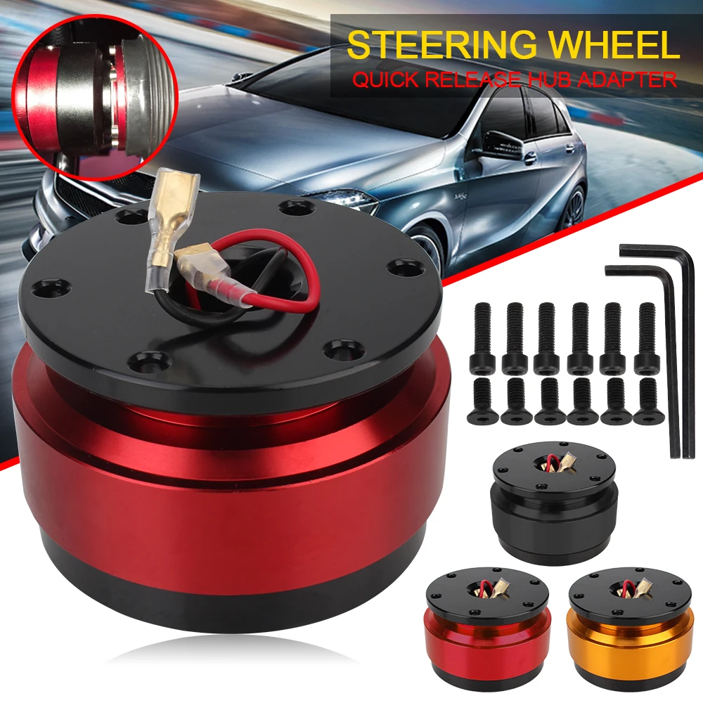 

6 Hole Hub Adapter Boss Kit Anti-theft Universal Steering Wheel Snap Off Aluminum Car Accessories Car Auto Quick Release