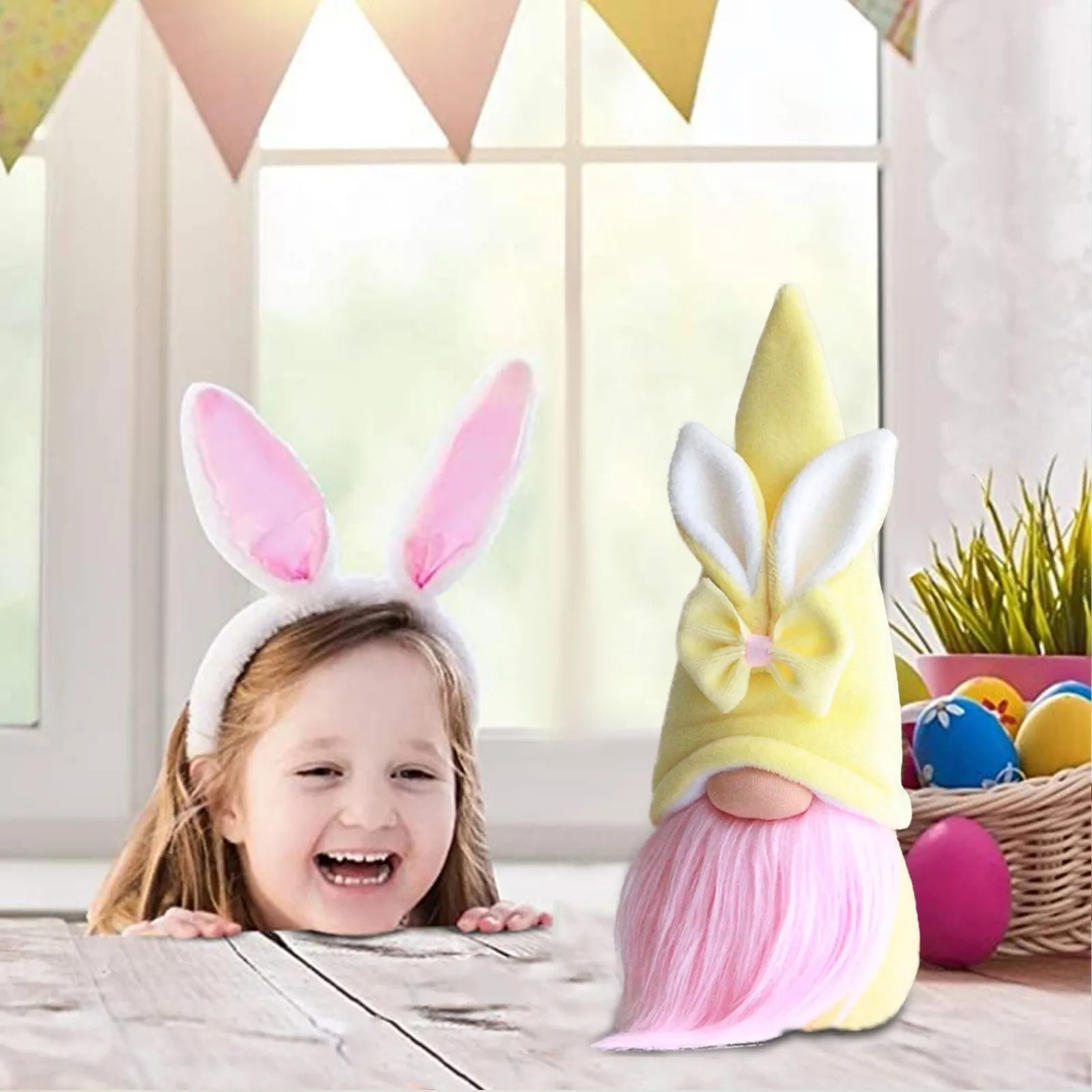 Пасхальный гномовый кролик кукла без лица украшения для спальни гостиной