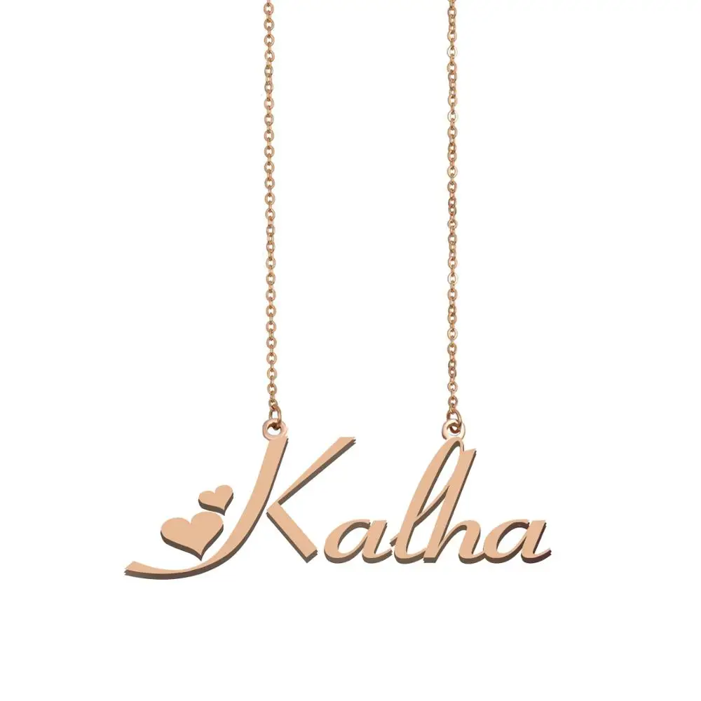 

Kalha Name Necklace , Custom Name Necklace for Women Girls Best Friends Birthday Wedding Christmas Mother Days Gift