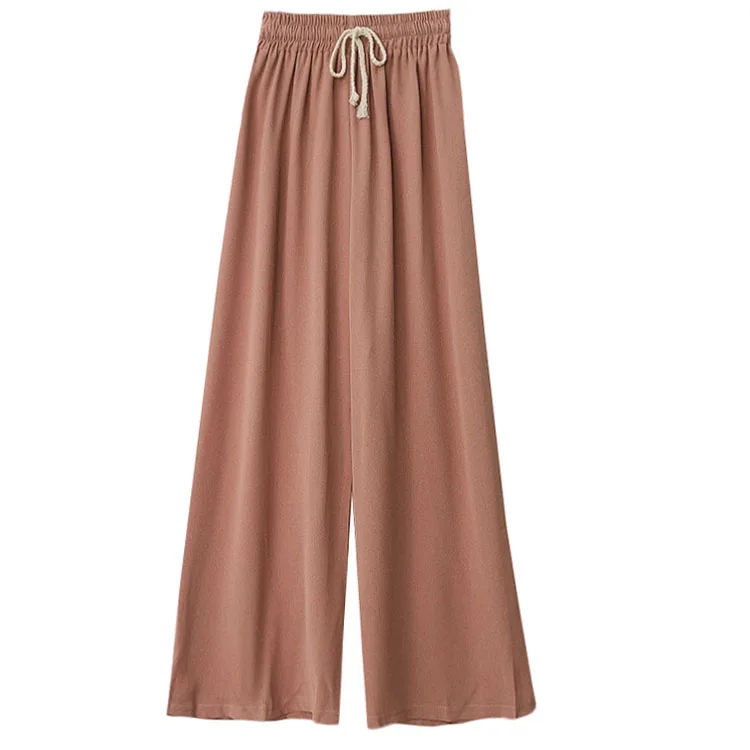 

Black Wide-Leg Pants High Waist Drooping Spring New Women's Korean-Style Loose Thin Chiffon Straight Casual Pants