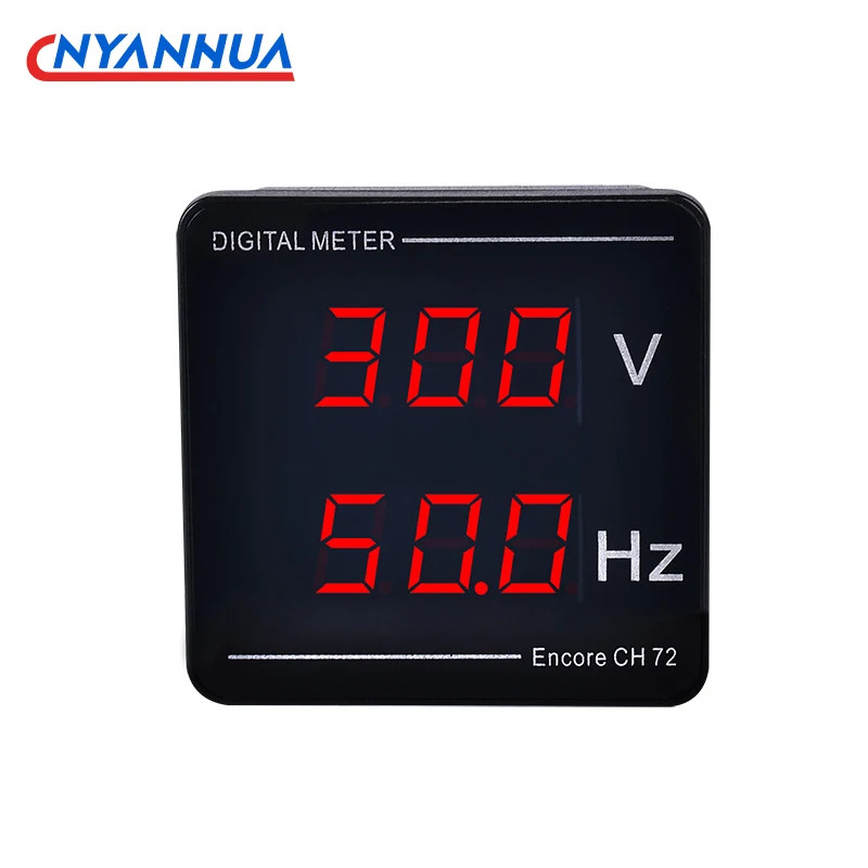 72*72mm Hertz Digital AC Voltage Power Frequency Combination Meter Embedded Voltmeter AC 50-500V 10.0-99.9Hz