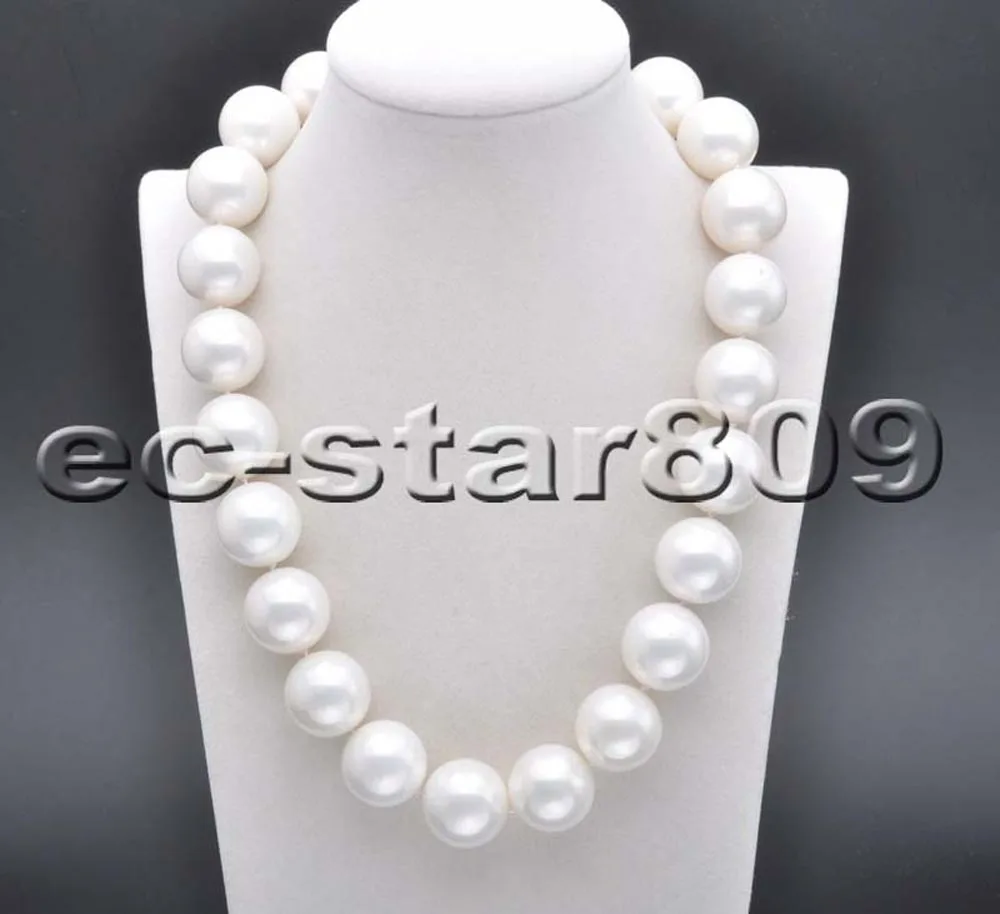 

P5936 Huge 20" 20mm white SOUTH SEA SHELL PEARL NECKLACE Women Fashion Jewelry