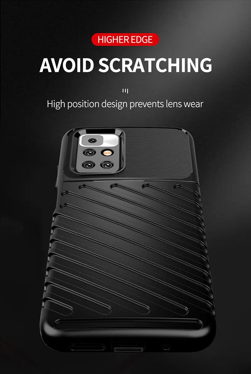 Rugged Shield Case For Xiaomi Redmi 10 Case For Redmi 10 Fundas Cover Shockproof Silicone Phone Capa Coque Bumper for Redmi 10