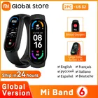 Умный Браслет Xiaomi Mi Band 6, 5 цветов, водонепроницаемый фитнес-браслет с измерением кислорода в крови, пульсометром, Bluetooth