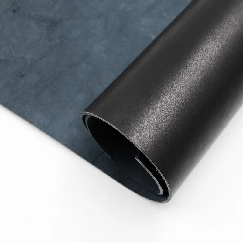 

2.0mm first layer of geniune leather cowhide Vegetable tanned leather 2.0mm thickness paint for skin black color