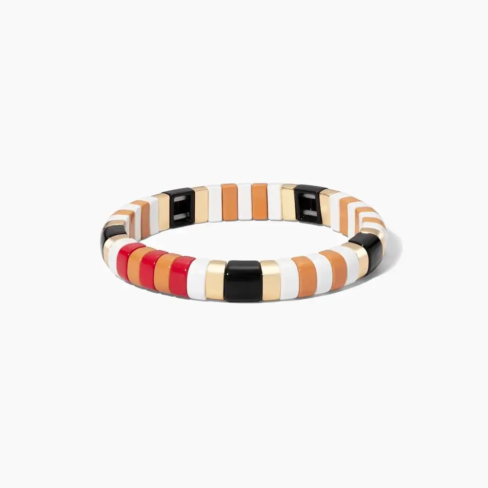 RO-B190009F Shinus Pulseras Mujer Moda Радужный Браслет для женщин, эмалированные плитки, браслеты, красочные, Boho, летние, пляжные, модные ювелирные изделия, подарок - Окраска металла: RO-B190009F