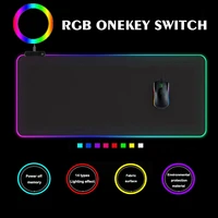 led light gaming mouse pad rgb large keyboard cover non slip rubber base computer carpet desk mat pc game mouse pad