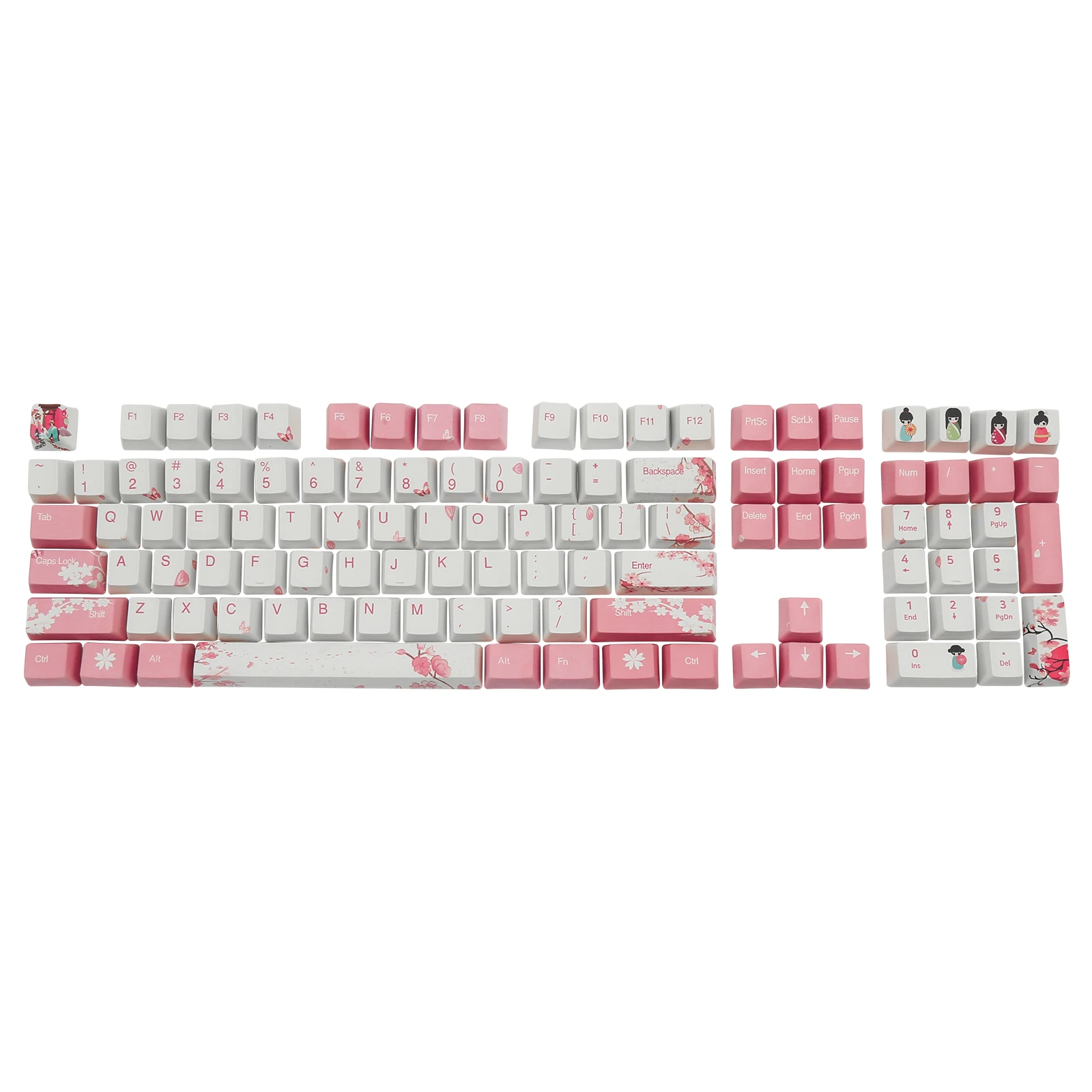 

108key PBT Ahegao Keycaps Dye Sublimation Hot Swappable OEM Profile For Cherry Mx Gateron Kailh Switch Mechanical Keyboard