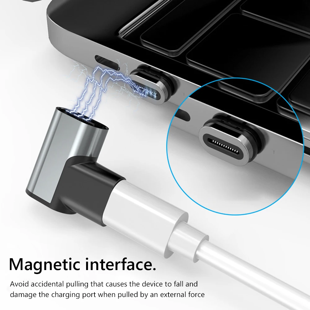Магнитный адаптер USB C 100 Вт 24 контакта быстрая зарядка магнитный преобразователь