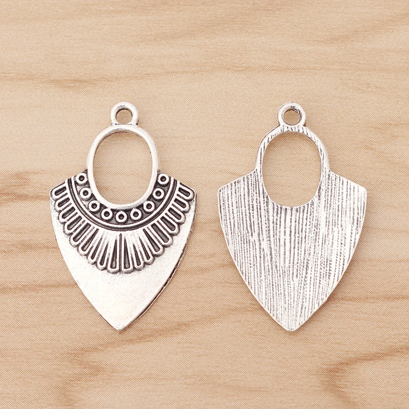 

10 Pieces Boho Bohemia Charms Pendants for Earring Jewellery Making Findings 31x20mm