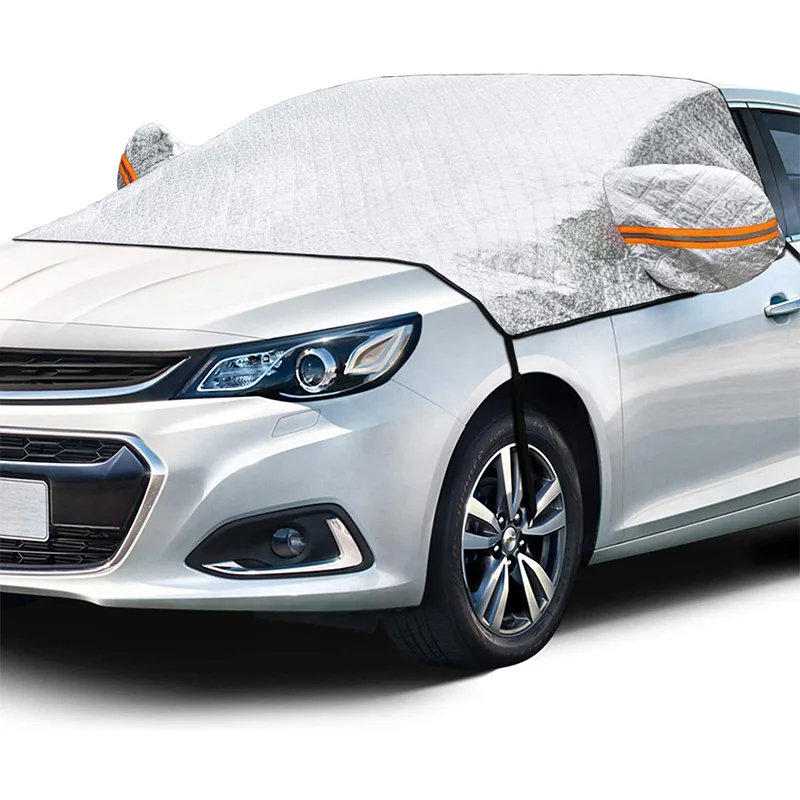 

Car Cover with Hook Straps Car Windshield Snow Cover for Car Front Windscreen Ice Cover Waterproof Anti-UV