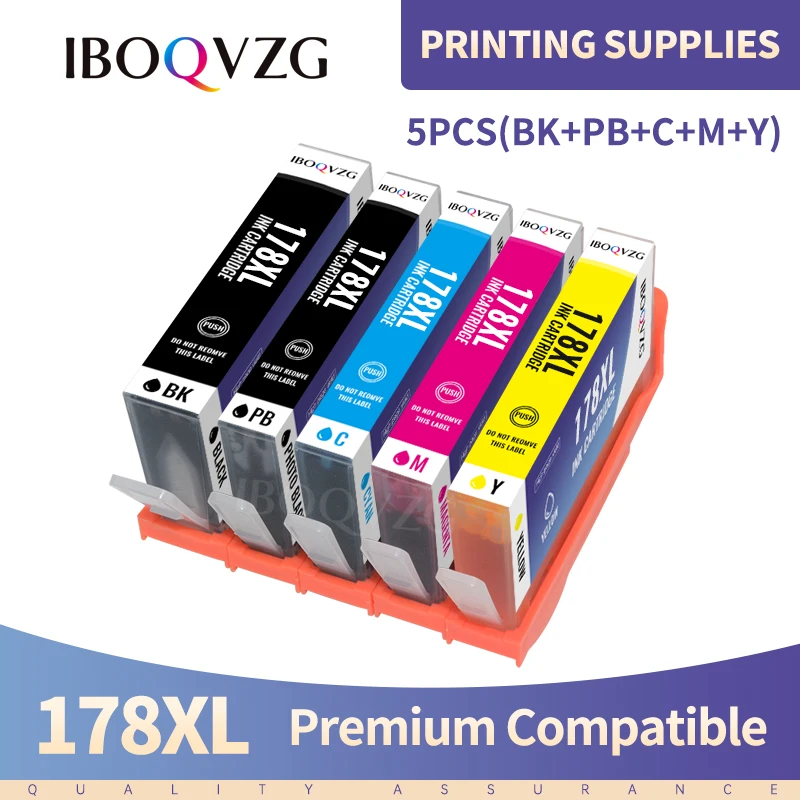 

IBOQVZG Compatible Ink Cartridge For HP 178 178XL For HP B109 B110 B210 C309 C310 C410 D5463 D5460 D5468 printers For HP178 XL