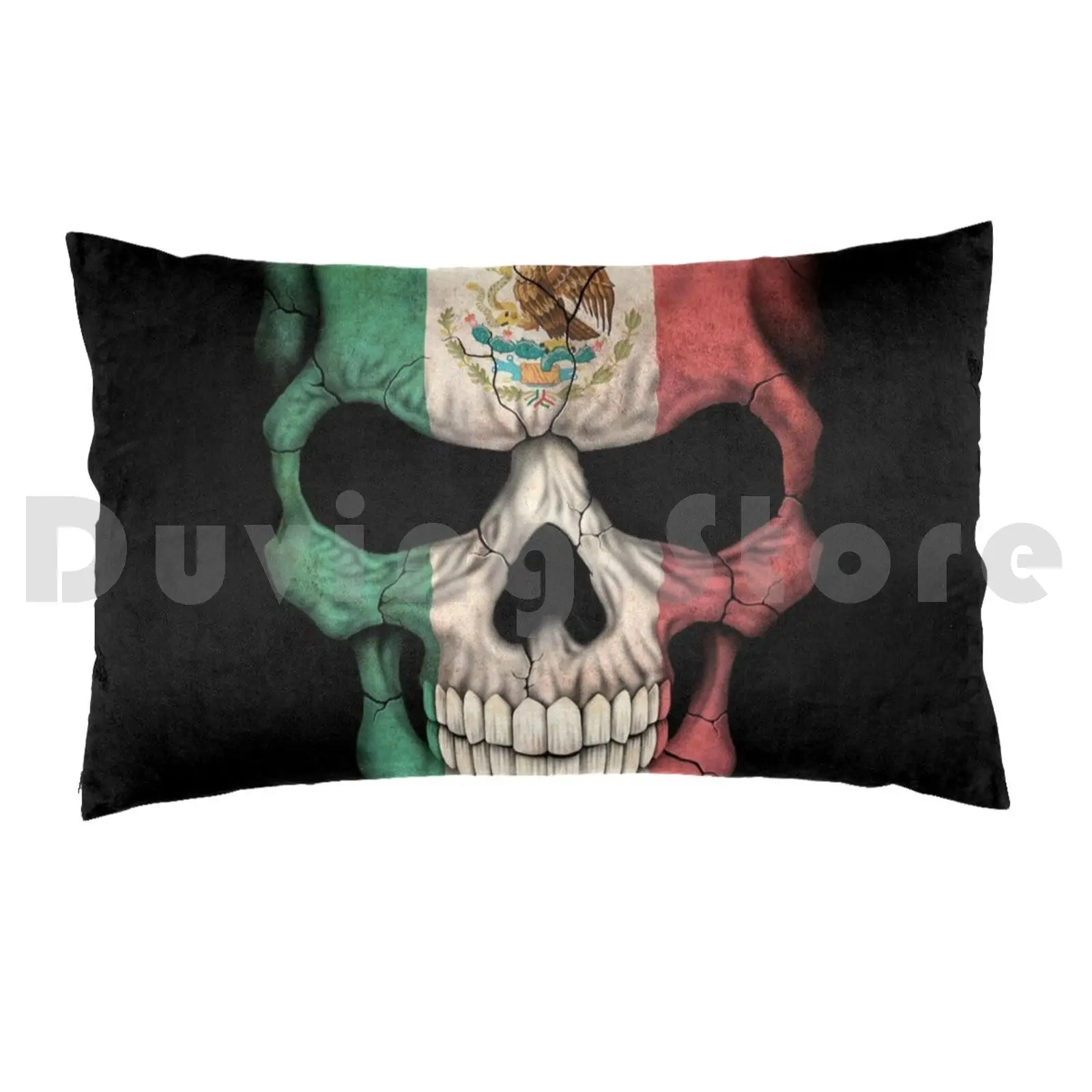 Мексиканский флаг подушка &quotчереп&quot чехол с принтом 50x75 Флаг Мексики