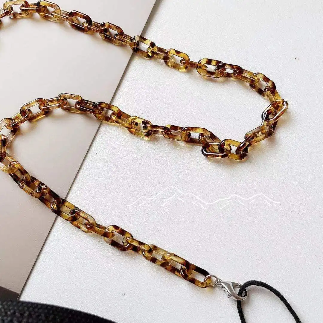 Новый простой акриловый шнурок в европейском стиле с леопардовым принтом