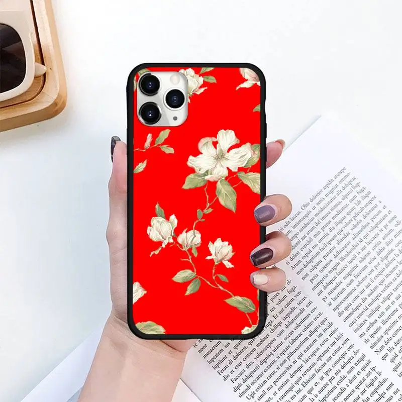 

Art Flower Painting Phone Cases for iPhone 11 12 pro XS MAX 8 7 6 6S Plus X 5S SE 2020 XR mini