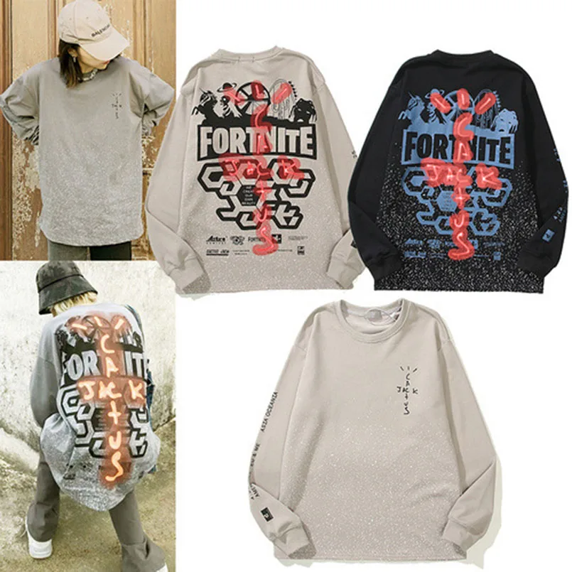 

Толстовки в американском стиле для мужчин и женщин, Повседневный пуловер большого размера с принтом алфавита крепости и земли, свитшот, осе...