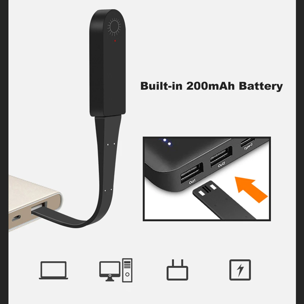 Лампа для чтения Kindle Paper USB перезаряжаемый светодиодный светильник электронной