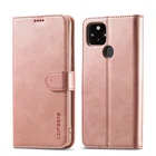 Чехол-книжка для OPPO A15S, с магнитной застежкой, из искусственной кожи