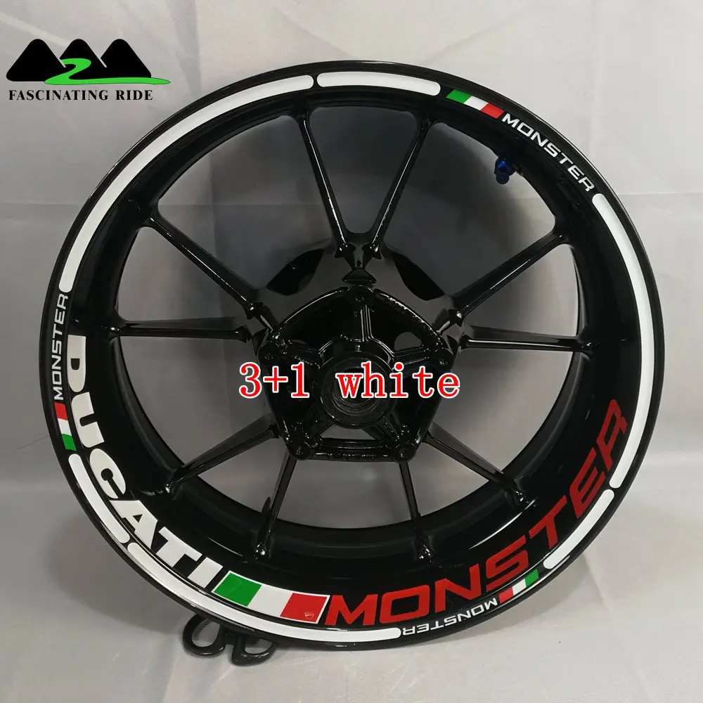 Применимый для поездок на мотоцикле Ducati 796/696/795/821/848/899/899/1200/1199/1299 Monster в байкерском стиле из водонепроницаемого материала светоотражающего стикера