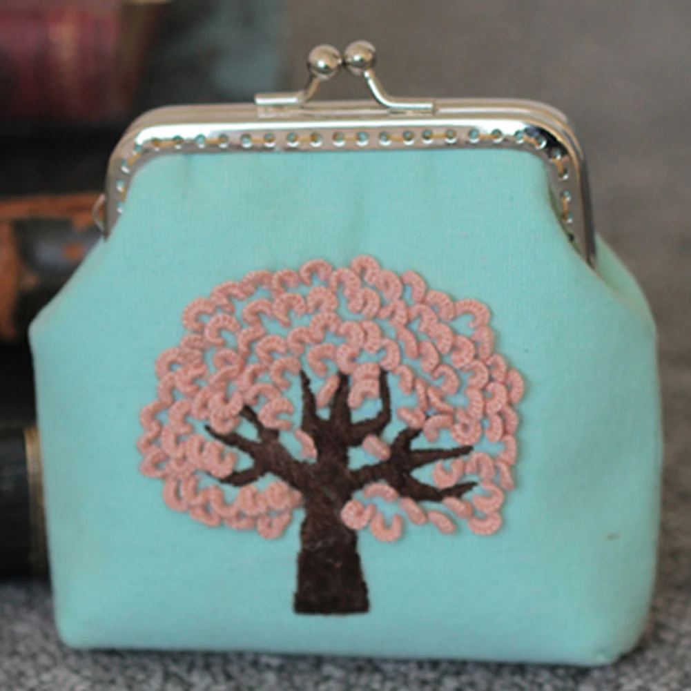 Горячая распродажа! Кошелек с вышивкой сделай сам Цветочное дерево бумажник