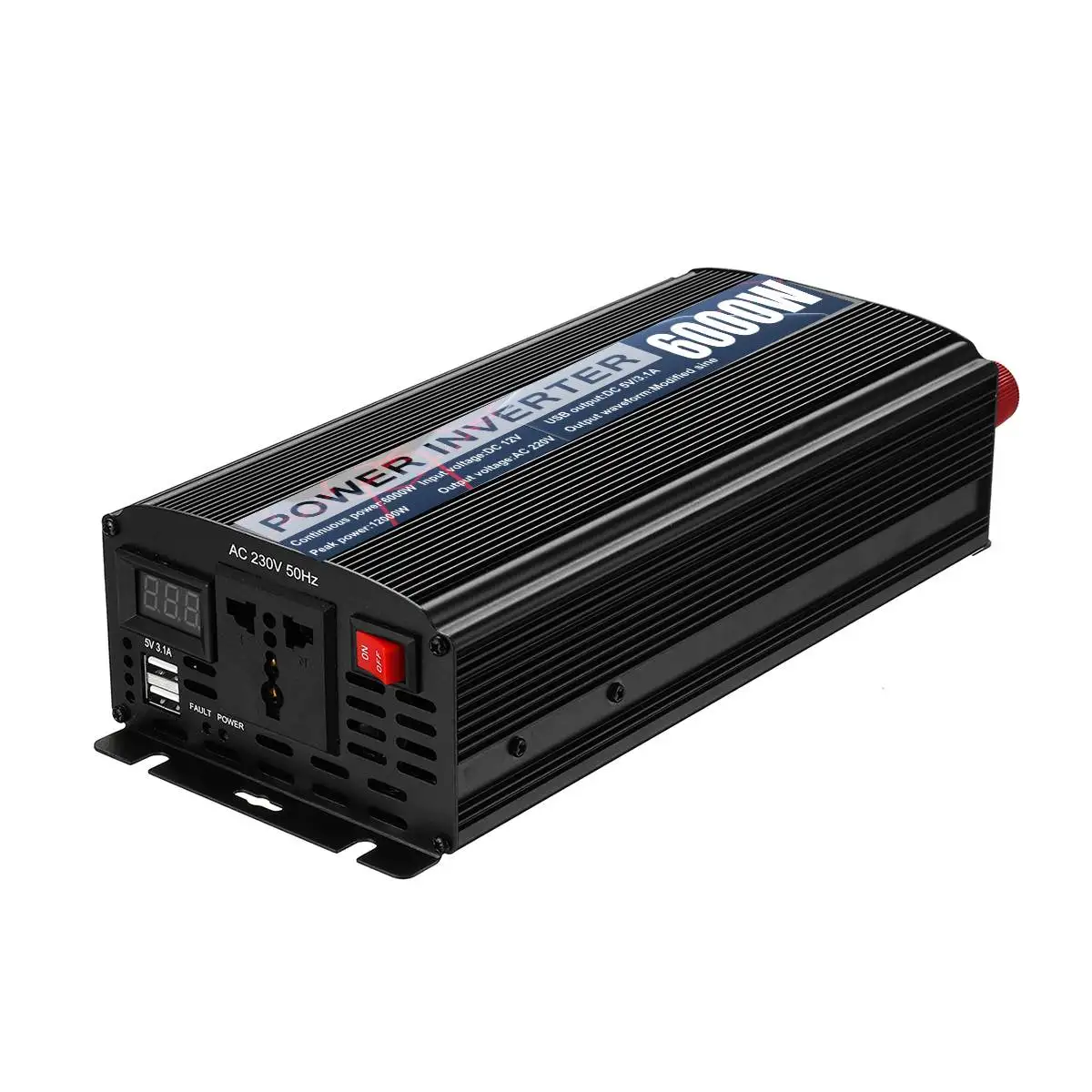 Инвертор Max 12000 Вт DC 12 В к AC 220 В двойной USB автомобильный инвертор зарядное устройство адаптер конвертер DC 12 к AC 220 Модифицированная синусоида